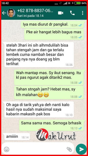 testimonial pengguna mak urut nasa yang berhasil