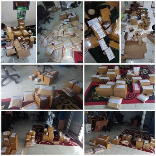 bukti kiriman mak urut nasa setiap hari